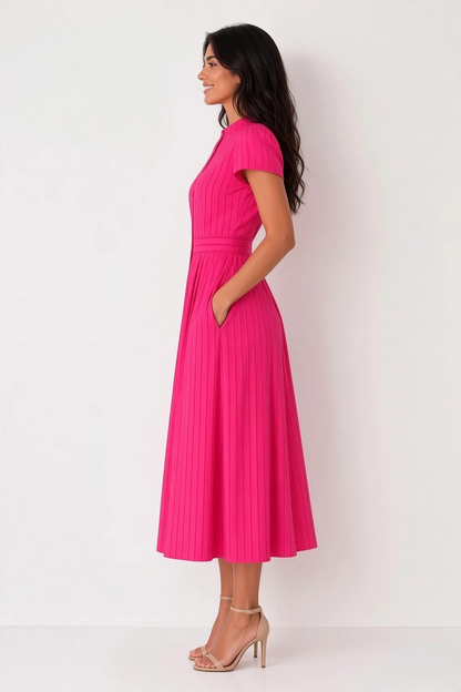 LEONI Australia Lyra Dress Pink/Red Stripe