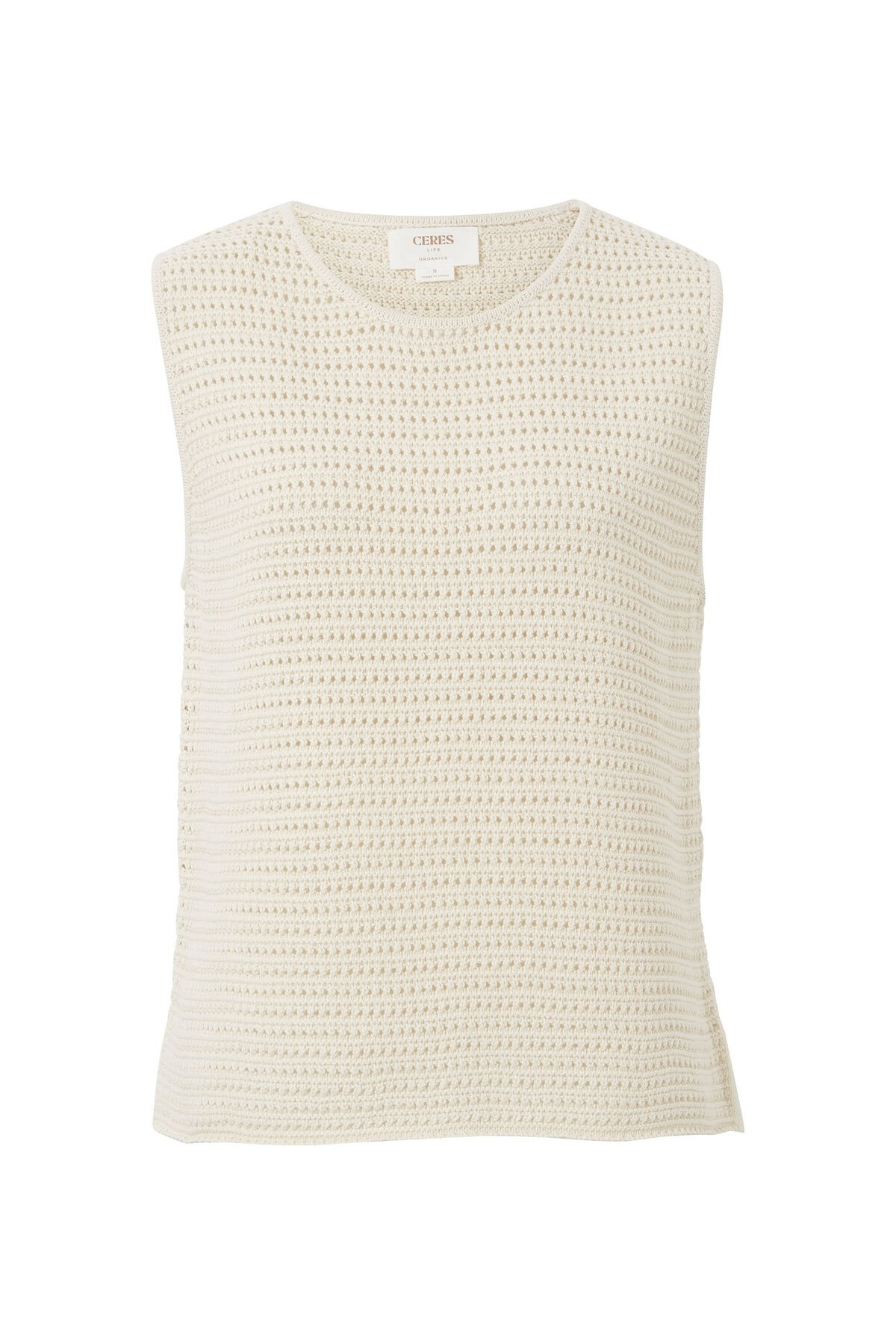 Ceres Life Margot Mesh Tank - Ecru
