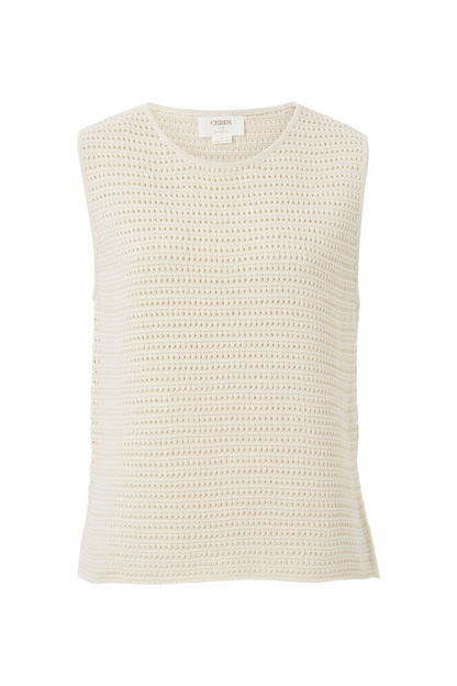 Ceres Life Margot Mesh Tank - Ecru