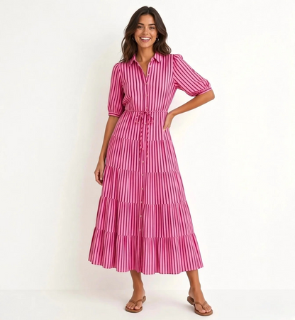 Leoni Australia Jane Dress Red Stripe