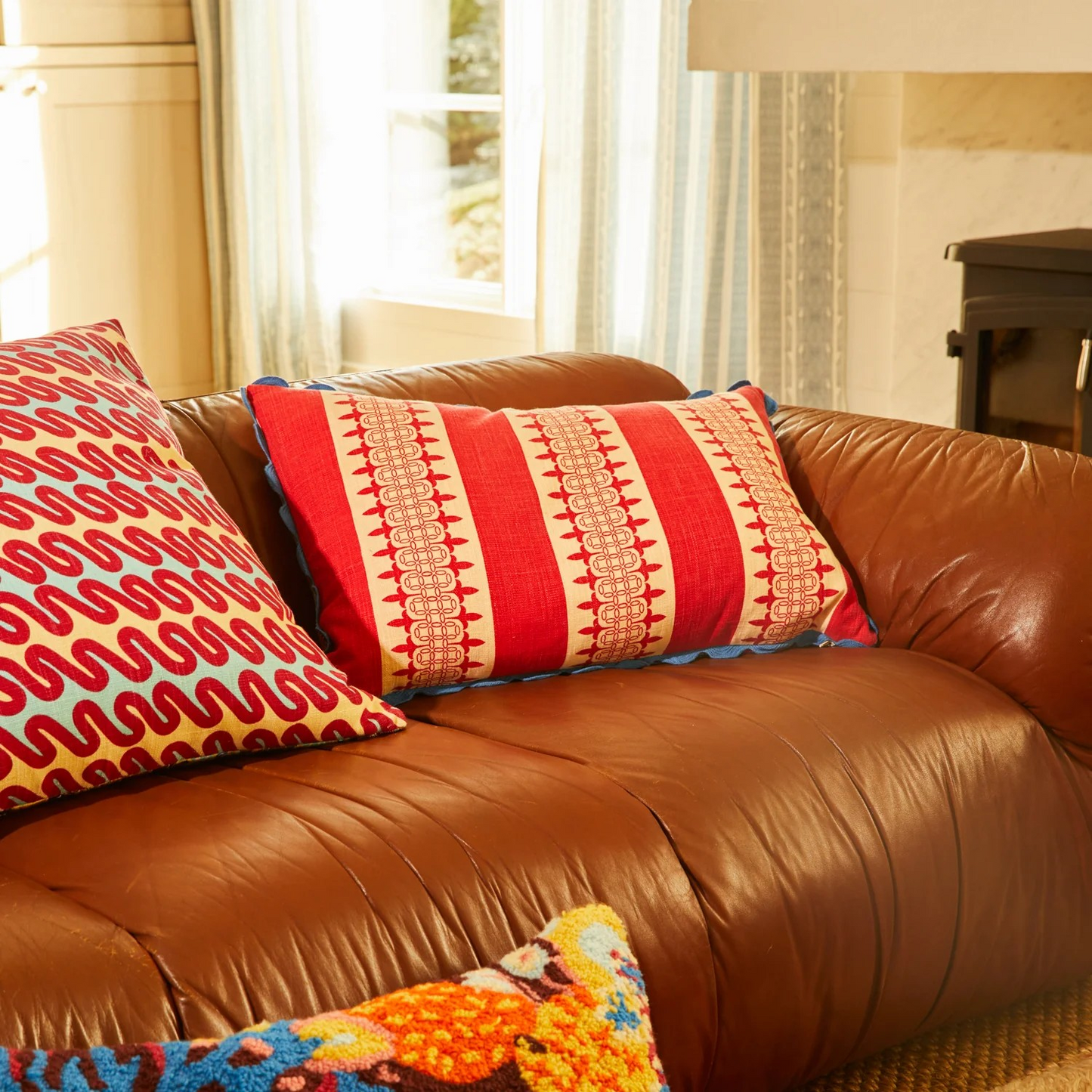 Sage + Clare Antonella Feather Insert Cushion - Azure