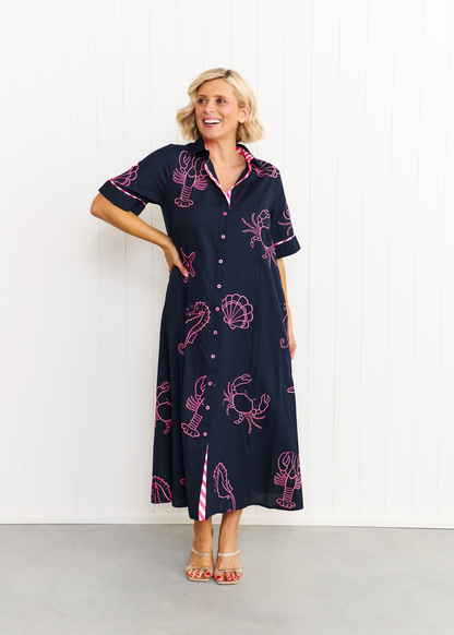 Liv & Milly Poppy Seaside Dress - Navy