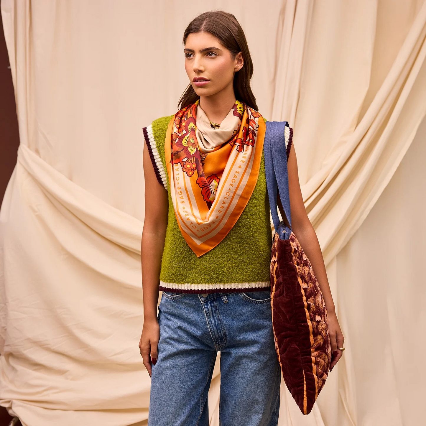 Sage & Clare Eliza Silk Scarf