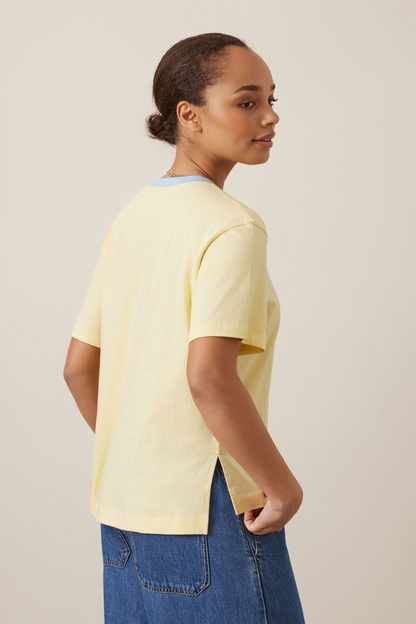 Ceres Life Stevie Slouchy Tee - New butter/Heritage logo