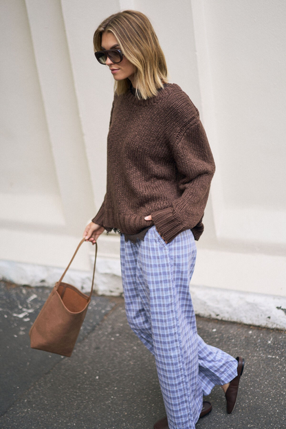 Ceres Life The Lounge Pant - Blue Chocolate Check