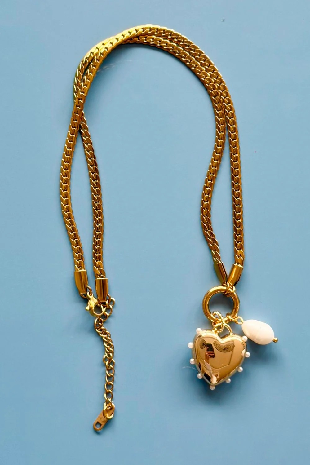 Mosk Melbourne Big Heart Charm Necklace