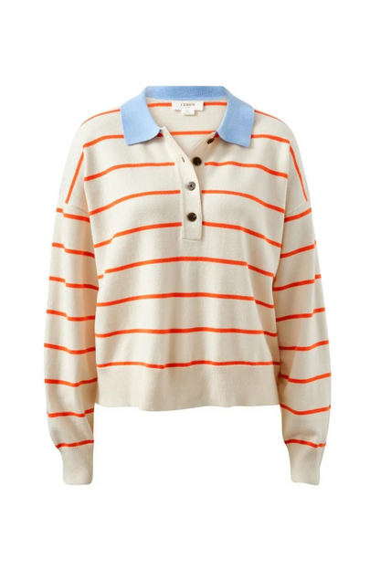 Ceres Life Jessa Rugby Knit - Ecru Stripe