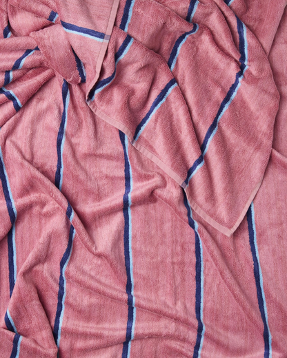Kip and Co Blushing Stripe Bamboo Bath Sheet