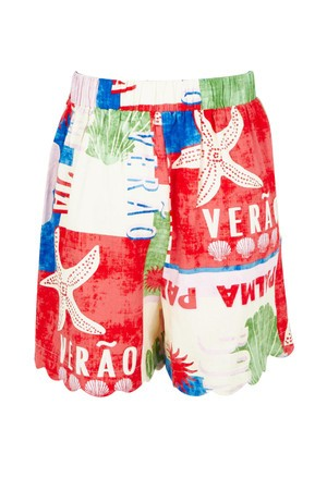 Betty Basics Seraphina Shorts - Seashell Print