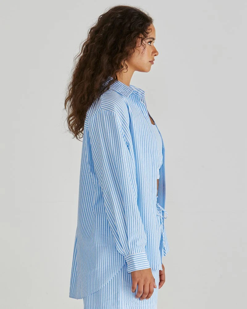 Sass Alani Shirt Blue White Stripe
