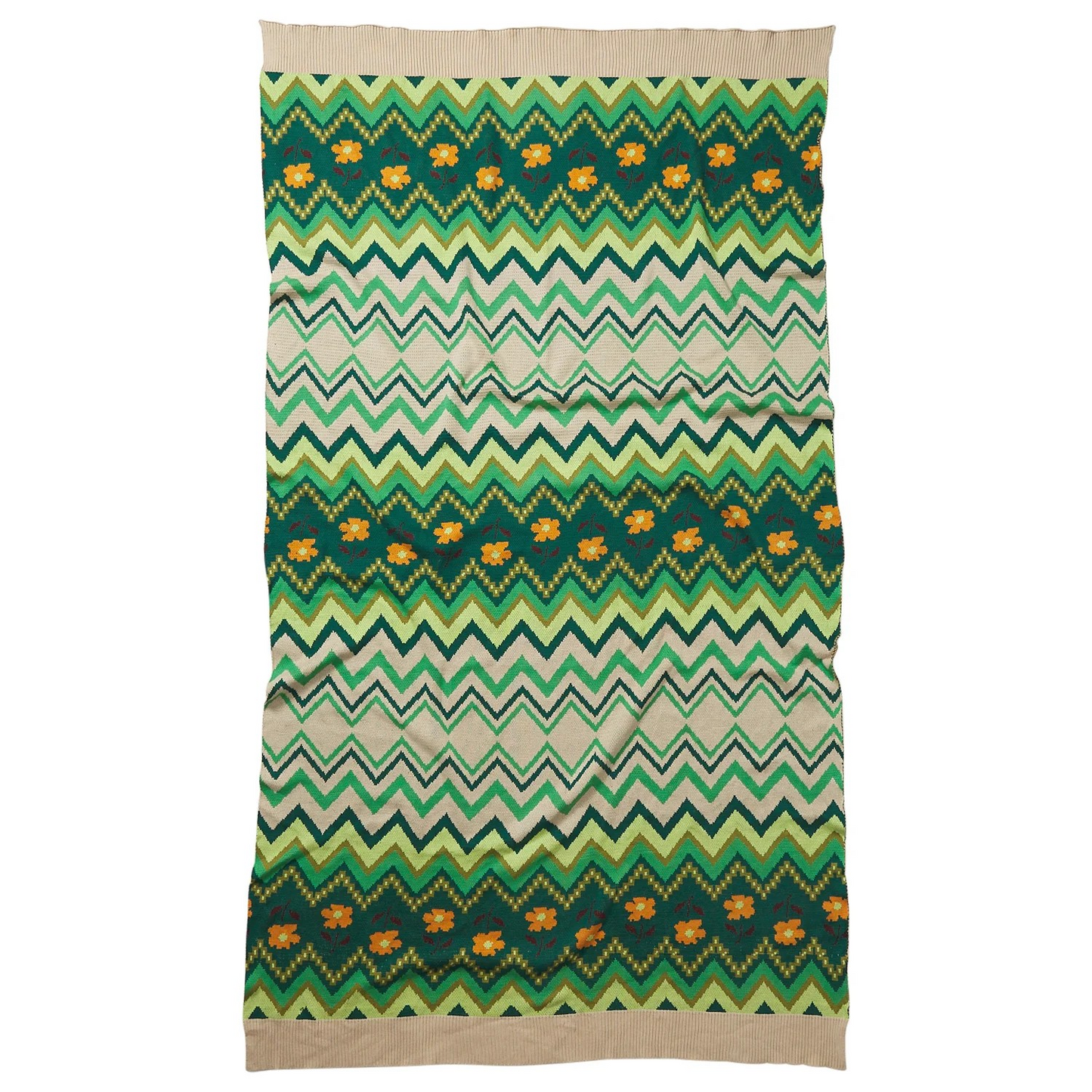 Sage & Clare Calina Cotton Knit Blanket - Verdant
