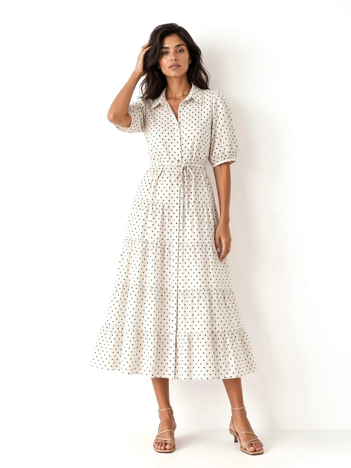 Leoni Australia Jane Dress Navy Square