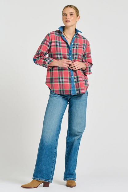 Shirty Helena Shirt - Rose Plaid