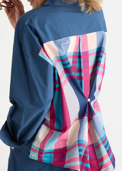 Zaket & Plover Checked Back Shirt - Ocean