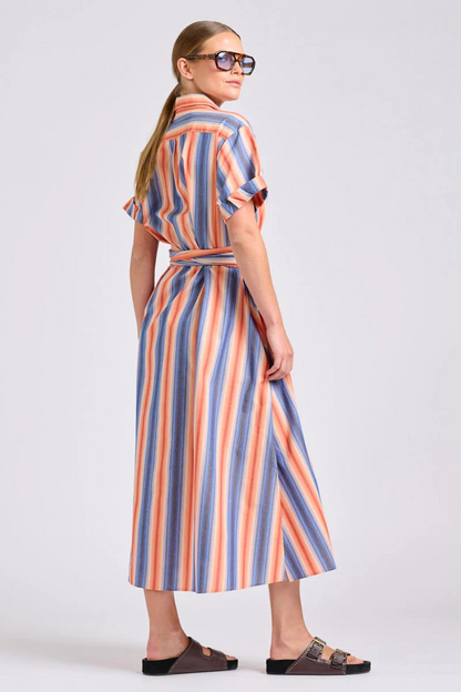 Shirty Lucy Dress Blue Sky Stripe