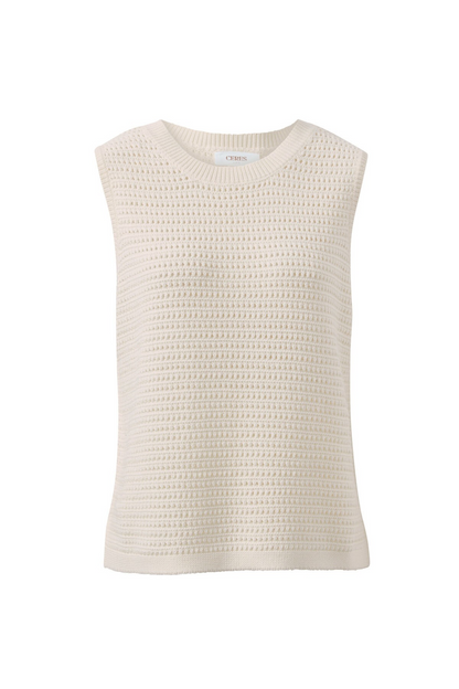 Ceres Life Maddy Mesh Knit Tank - Milk
