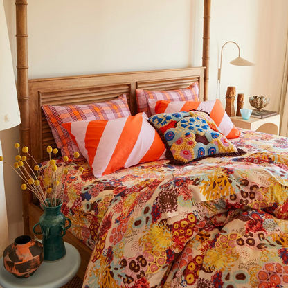 Sage + Clare Cora Tufted Cushion - Garnet