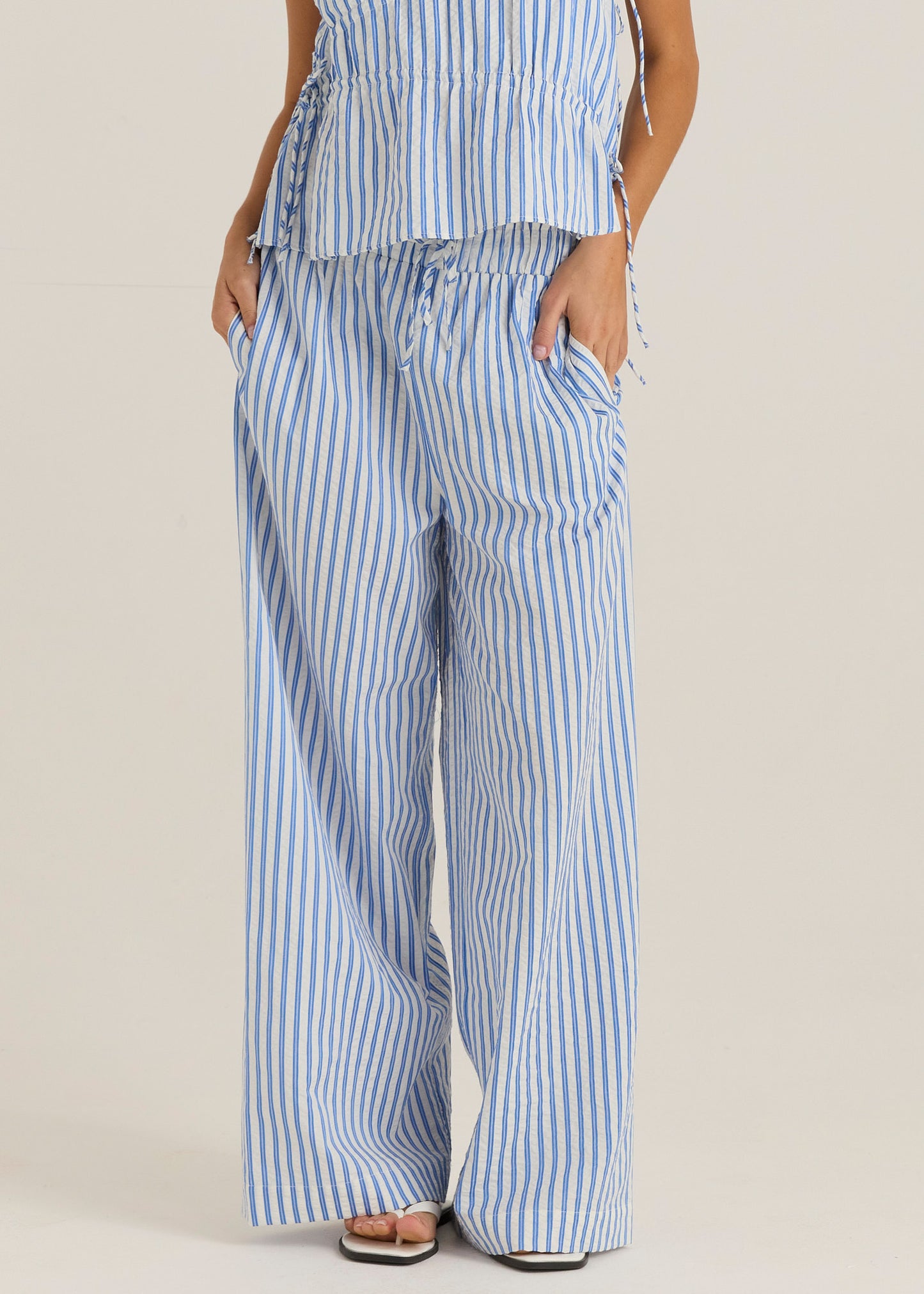 Sass Aziza Pant - Blue/White Stripe