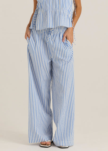 Sass Aziza Pant - Blue/White Stripe