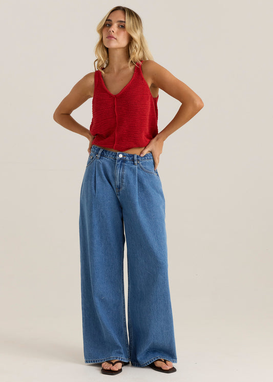 Sass Penn Knit Top - Rust Red