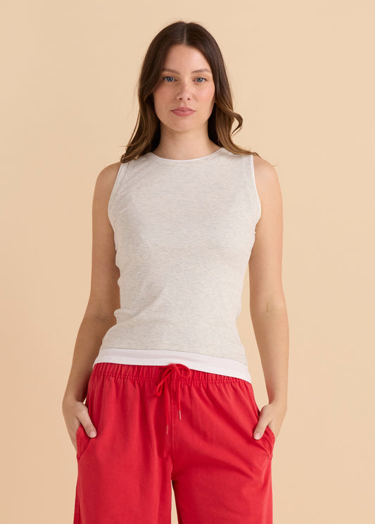 Betty Basics Thea Tank Top - Grey Marle