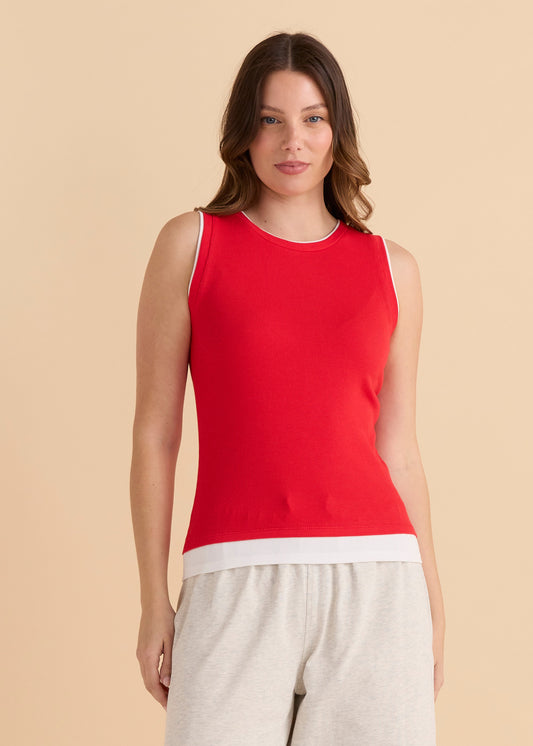 Betty Basics Thea Tank Top - Red