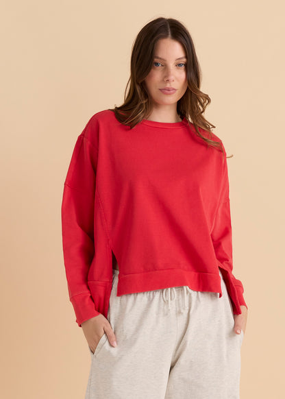 Betty Basics Iris Sweatshirt Red