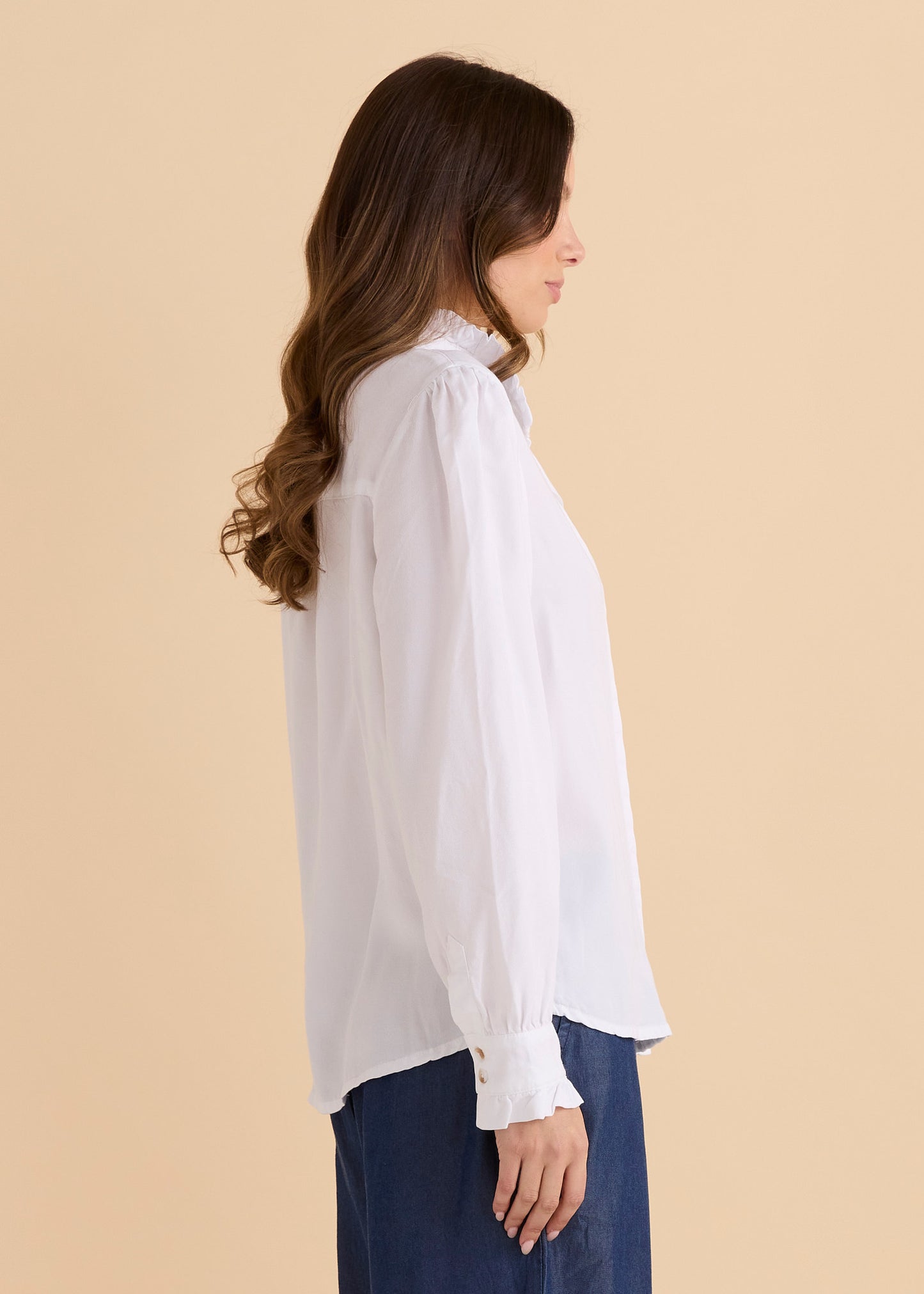 Betty Basics Lucille Lyocell Pleated Shirt