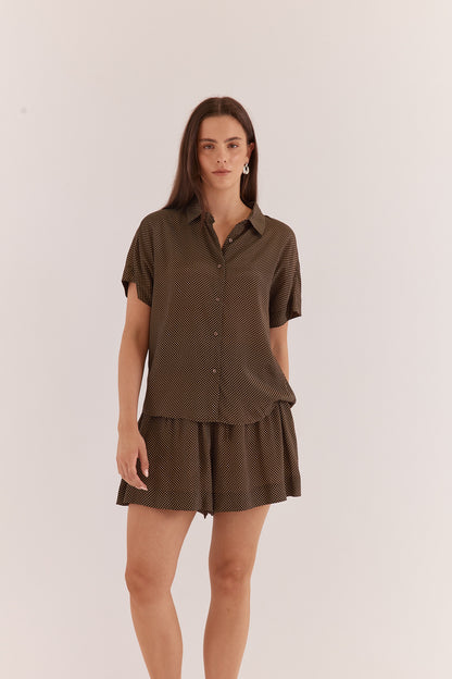 Betty Basics Lune Relaxed Short - Micro Dot