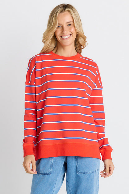 Betty Basics Ziggy Sweat - Red/White Stripe