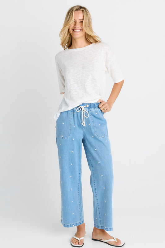 Betty Basics Star Denim Jogger