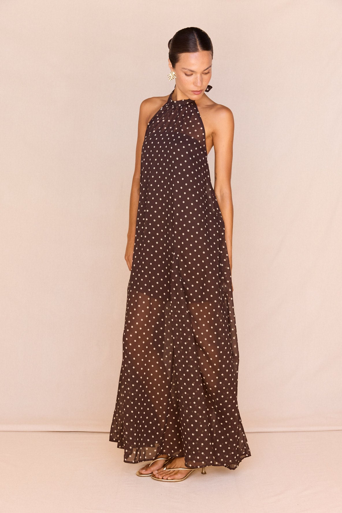 Sass Steph Halter Neck Dress - Polka Dot