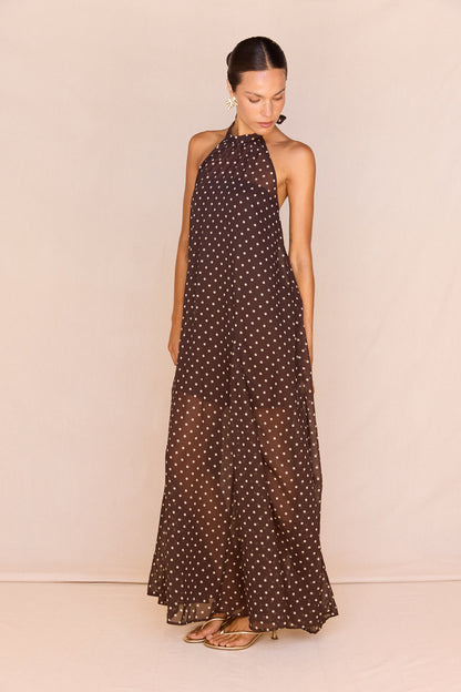 Sass Steph Halter Neck Dress - Polka Dot