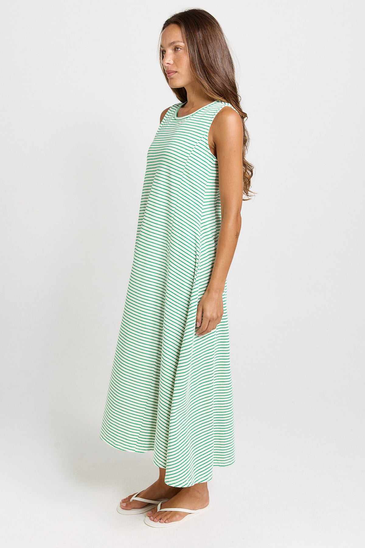 Betty Basics Sabrina Maxi Dress - Green Stripe