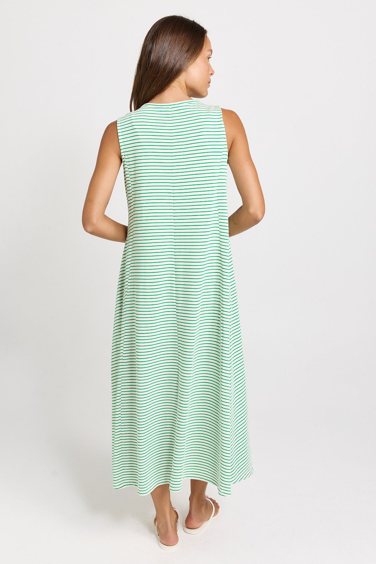 Betty Basics Sabrina Maxi Dress - Green Stripe