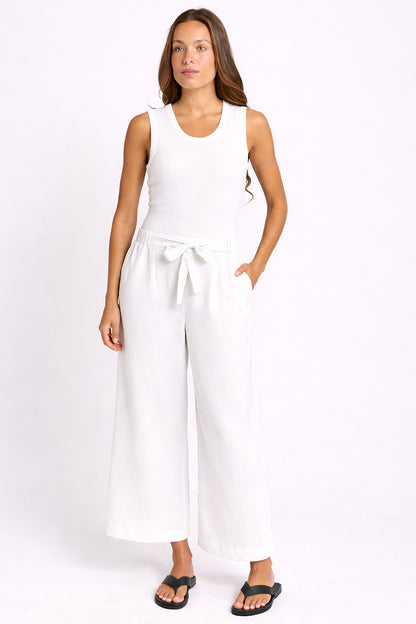 Betty Basics Bella Crop Pants - White