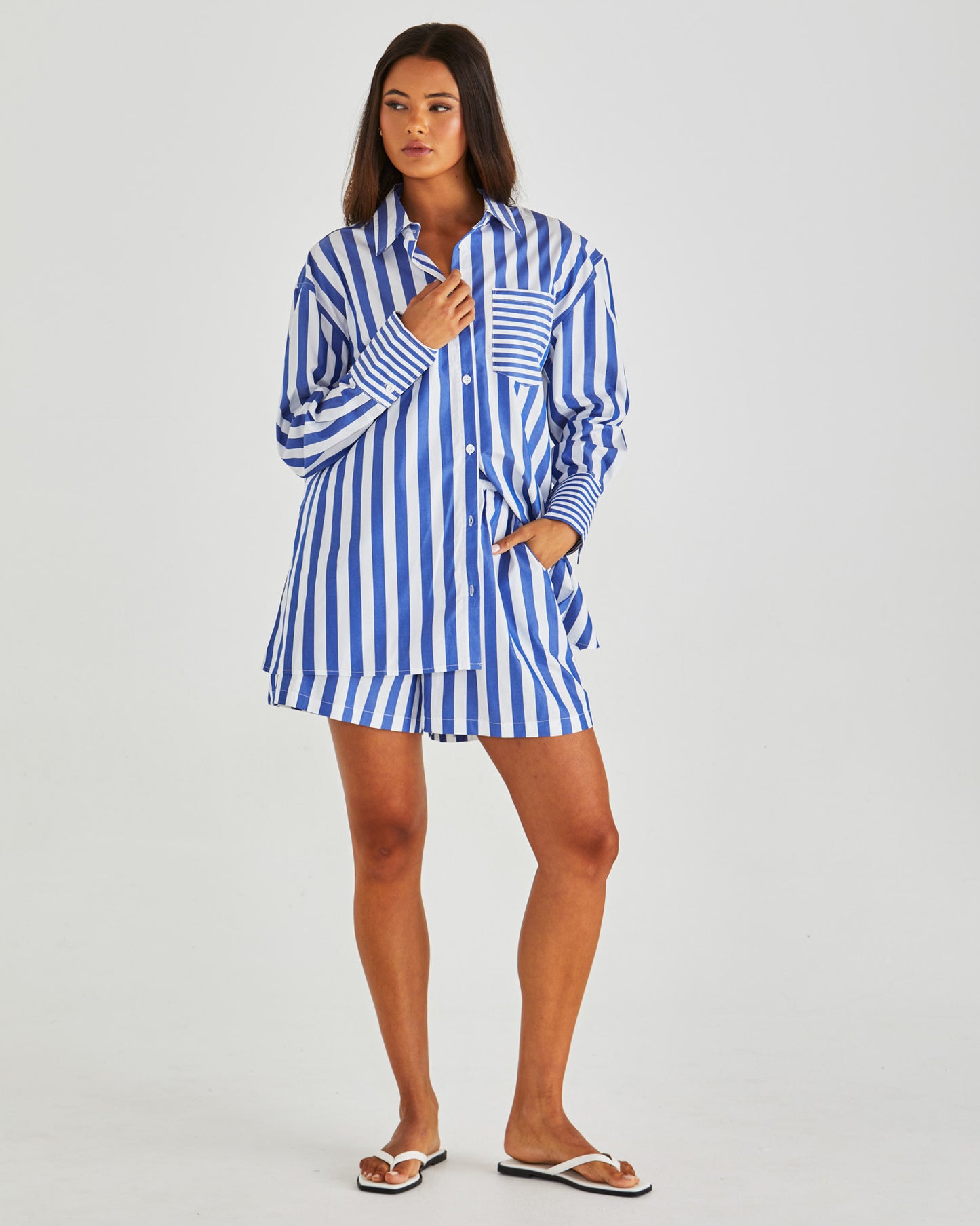 SASS Brynne Shirt Blue Stripe