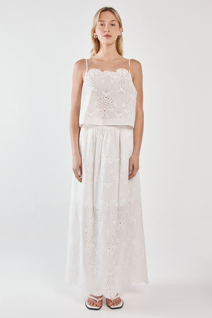 Sass Ani Frill Skirt White