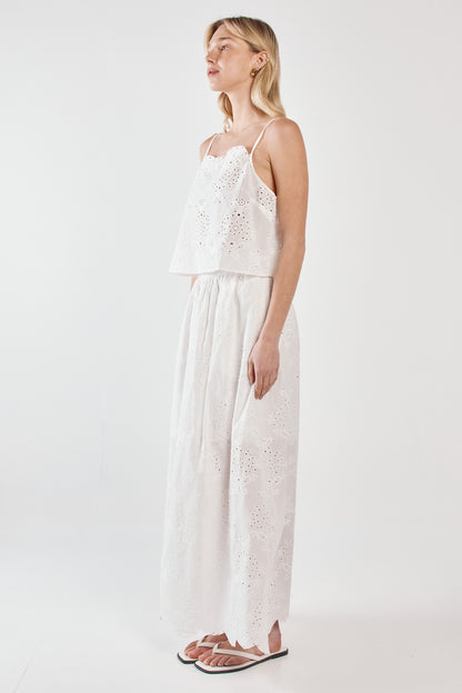 Sass Ani Frill Skirt White