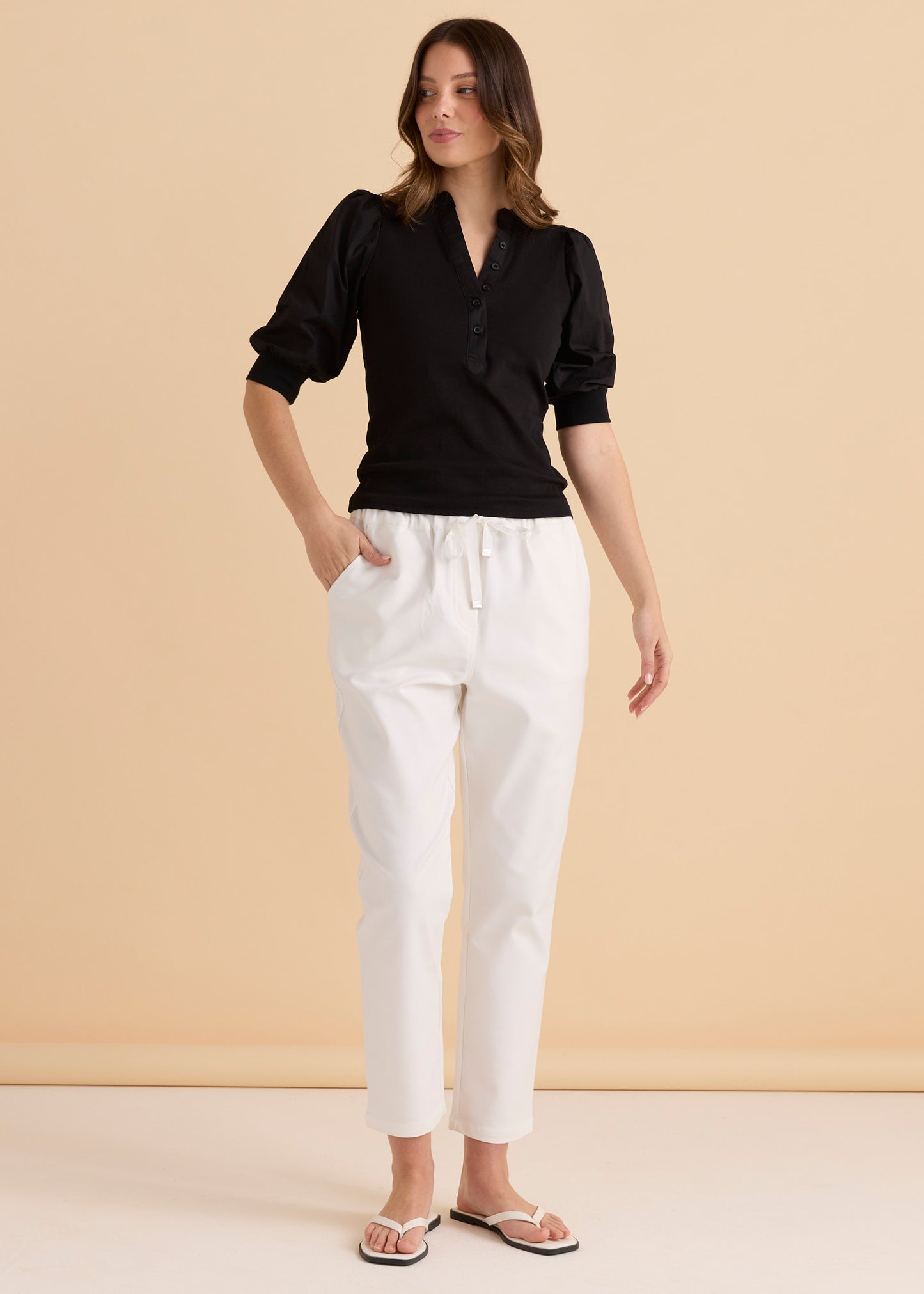 Betty Basics Ralph Rib Top - Black