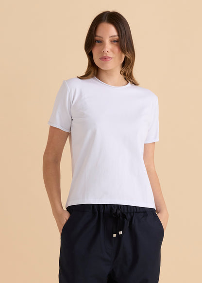 Betty Basics Slim Fit Cotton Tee - White