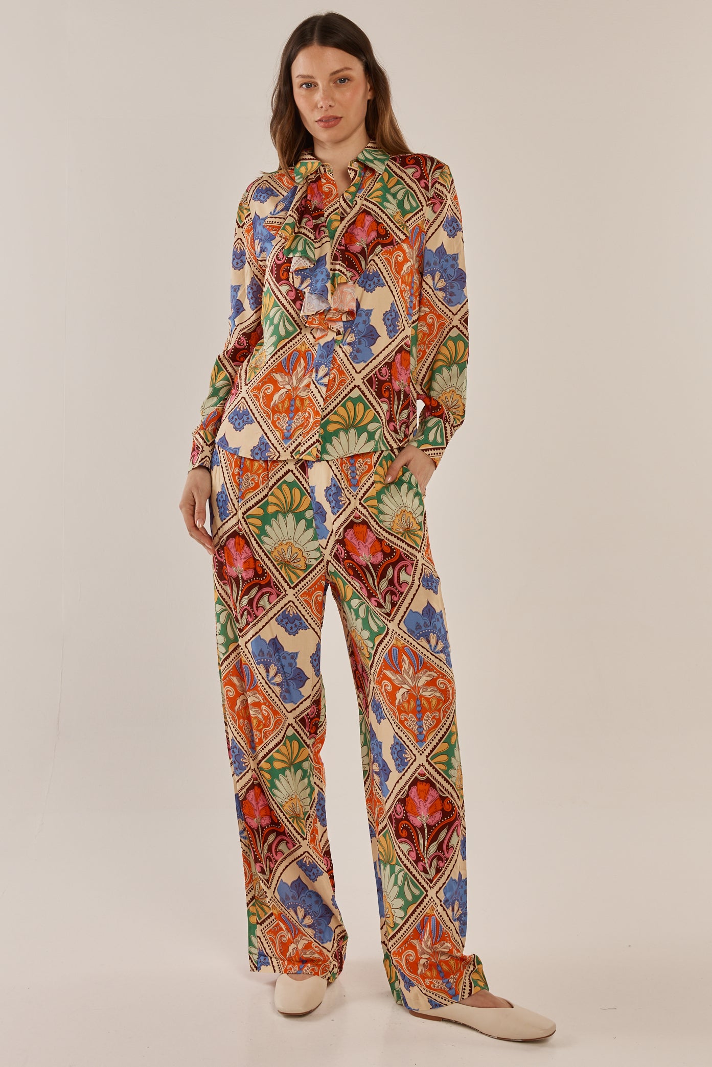 Betty Basics Lyon Pant - Villa Floral Print
