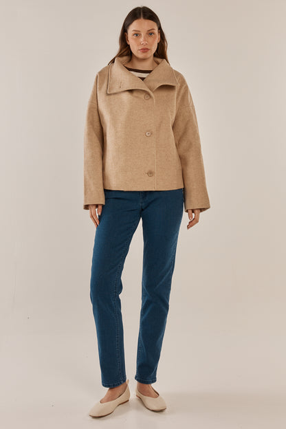 Betty Basics Prue Pea Coat - Cream