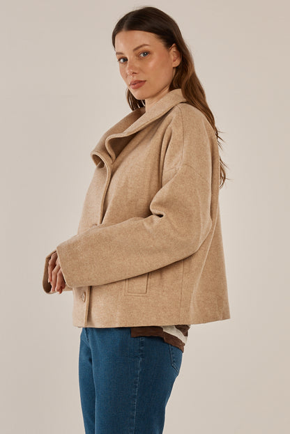 Betty Basics Prue Pea Coat - Cream