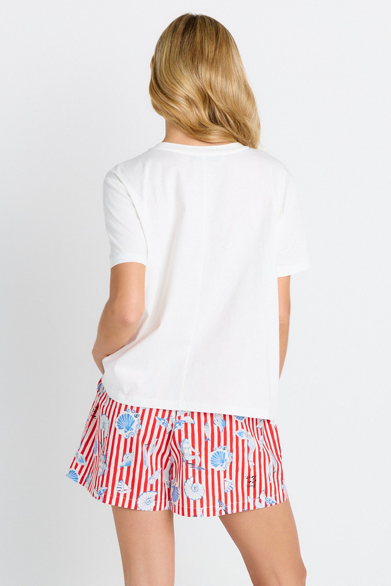Betty Basics Ellia Crew Tee - Sun, Sea, Love Print