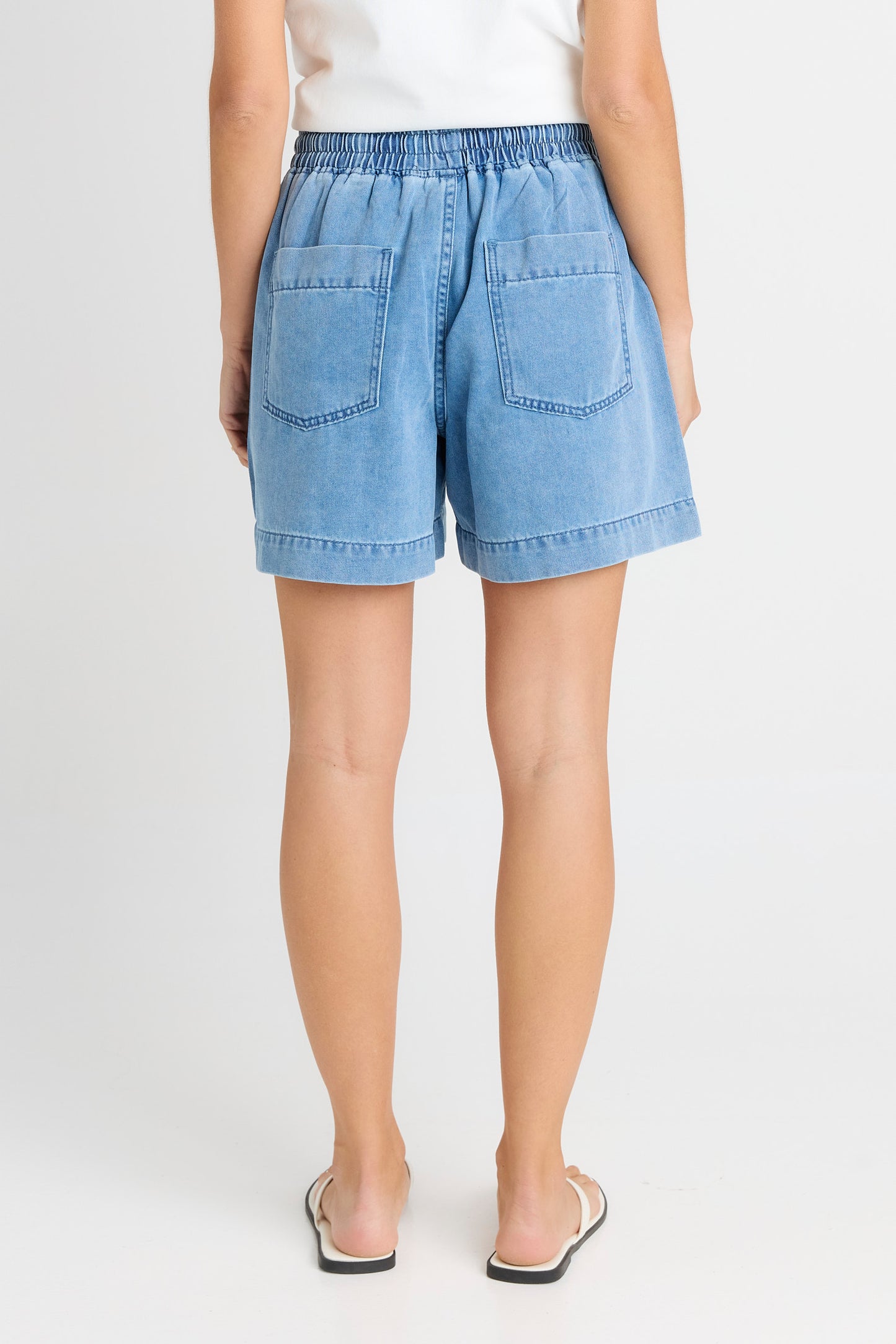 Betty Basics Quinn Cotton Shorts - Blue Medium
