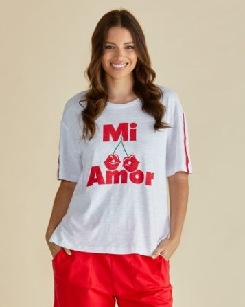 Cherry Print Betty Basics Relax Boxy Tee