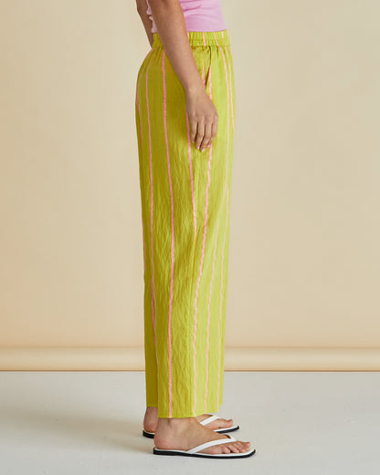 Betty Basics Hayman Pant - Yellow/Pink Stripe