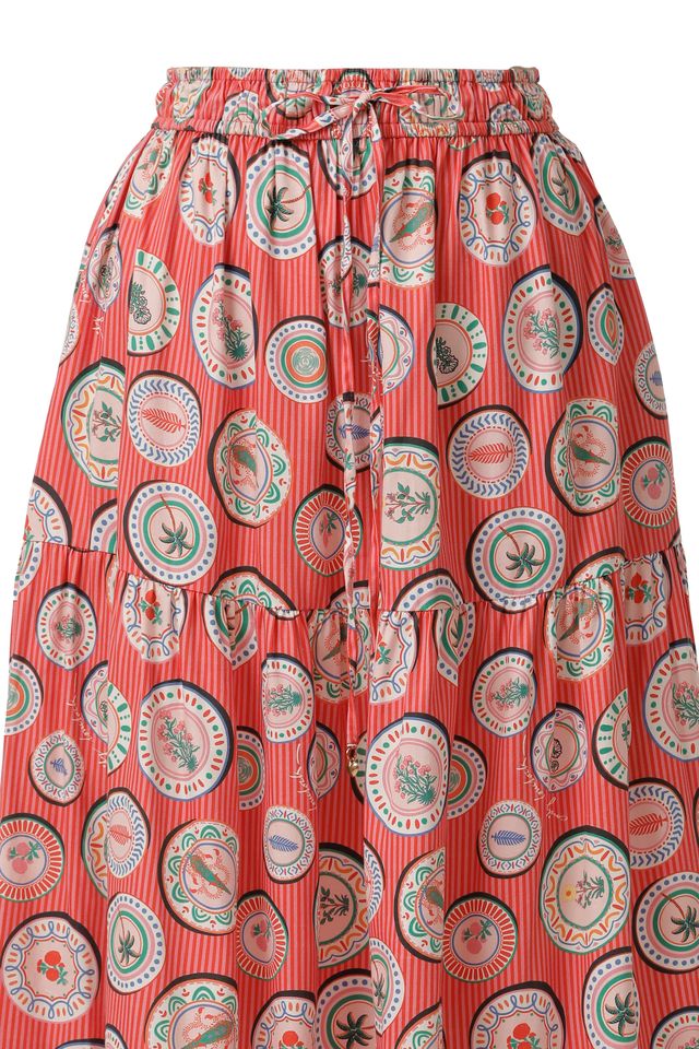 Emily Lovelock Wilma Skirt Flame Scarlett