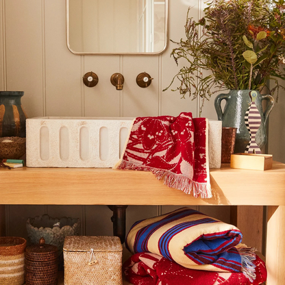 Sage & Clare Lucia Face Washer Set 2PK - Crimson